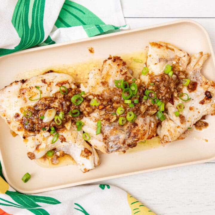 PanFried Rockfish with Garlic Lemon Butter Sauce Garlic All Day